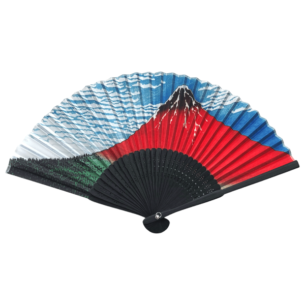 オリジナル　黒竹扇子　凱風快晴